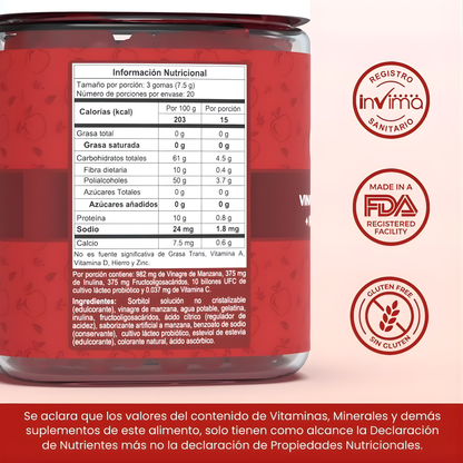 Gomitas De Vinagre De Manzana